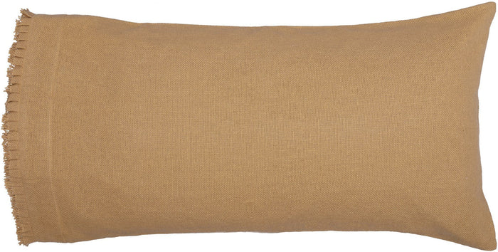 Burlap Natural Ruffled King Pillow Case - Set of 2 - Primitive Star Quilt Shop