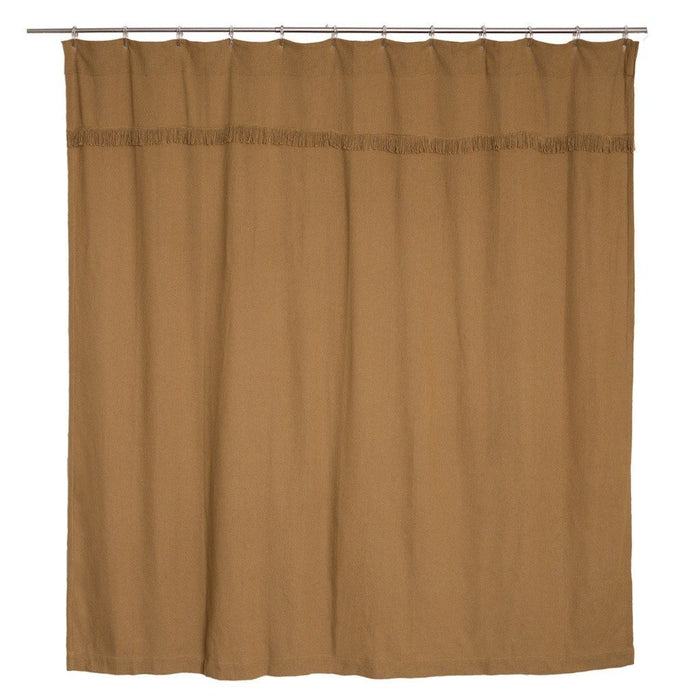 Burlap Natural Shower Curtain - Primitive Star Quilt Shop