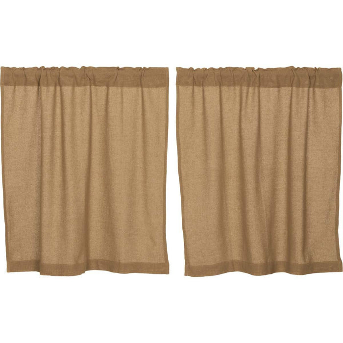 Burlap Natural Tier Curtains 36" - Primitive Star Quilt Shop