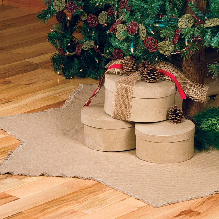 Burlap Natural Tree Skirt 48" - Primitive Star Quilt Shop