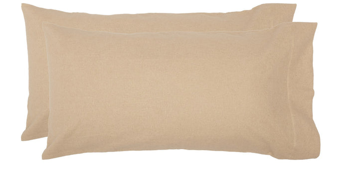 Burlap Vintage King Pillow Case - Set of 2 - Primitive Star Quilt Shop