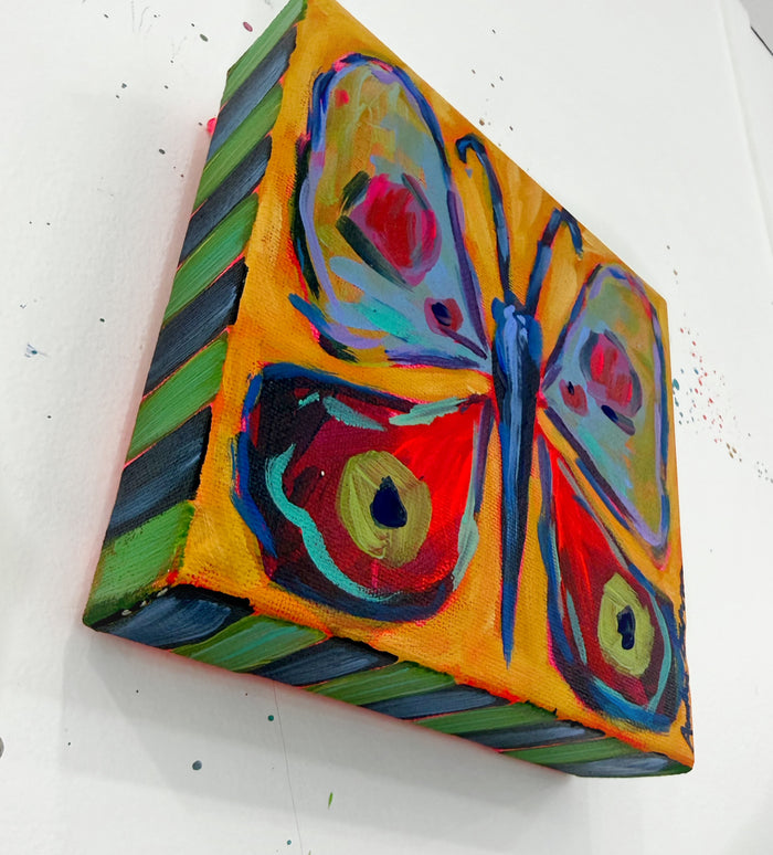Butterfly No. 1 Original Painting on 6x6 Canvas