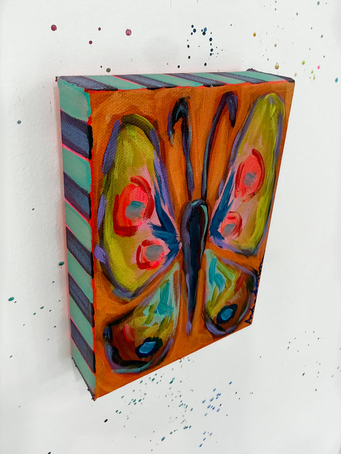 Butterfly No. 2 Original Butterfly 5x7 Painting on Canvas