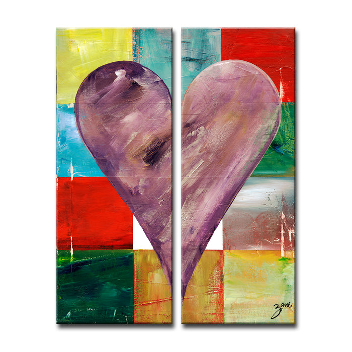 Cairo'  Abstract Heart Wall Art Set