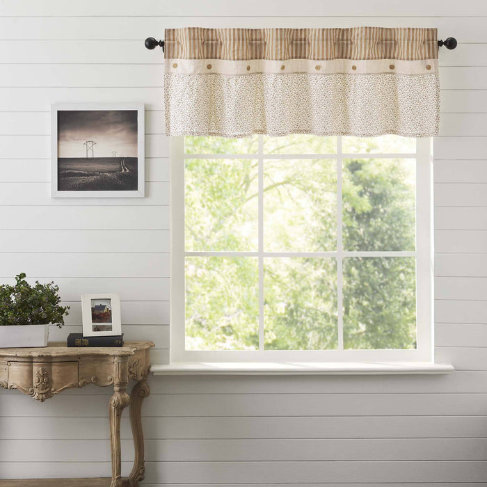 Camilia Ruffled Lined Valance 60" - Primitive Star Quilt Shop