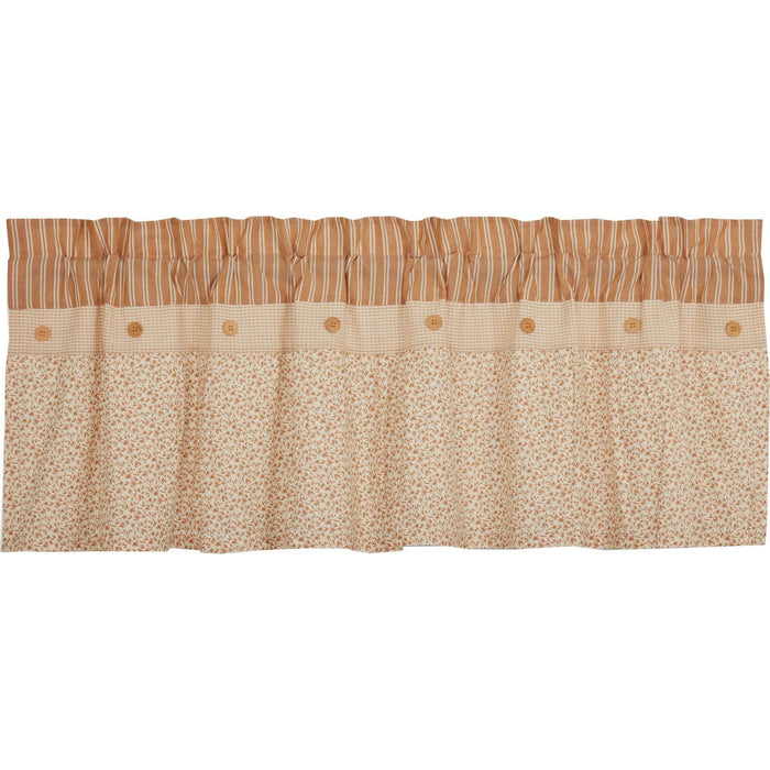Camilia Ruffled Lined Valance 60" - Primitive Star Quilt Shop