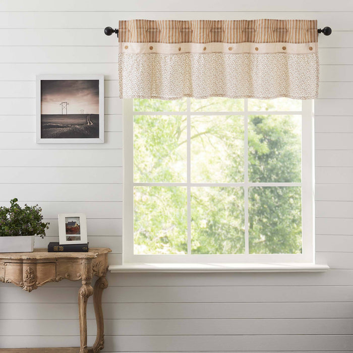 Camilia Ruffled Lined Valance 72" - Primitive Star Quilt Shop