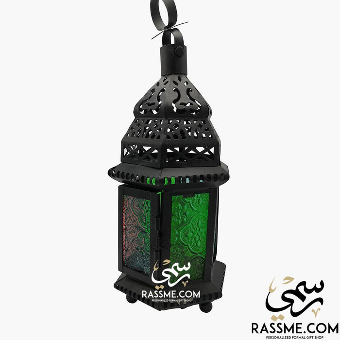 Candle Regular Arabian Glass Lantern Desk