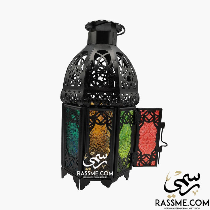 Candle Traditional Arabian Glass Lantern Desk