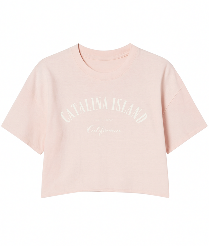 Catalina Island Boxy Cropped Tee