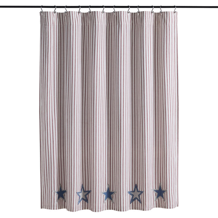 Celebration Star Applique Shower Curtain - Primitive Star Quilt Shop