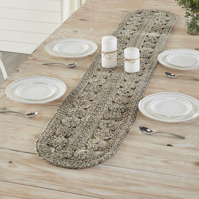 Celeste Blended Pebble Indoor/Outdoor Braided Runner 12x72" - Primitive Star Quilt Shop