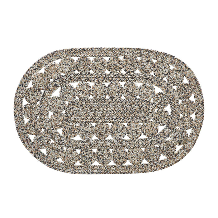 Celeste Blended Pebble Indoor/Outdoor Oval Braided Rug 20x30" - Primitive Star Quilt Shop