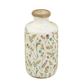 A&B Ceramic Floral Print Vase Large 5.3"D x 10.5"H - Vases Merchandise