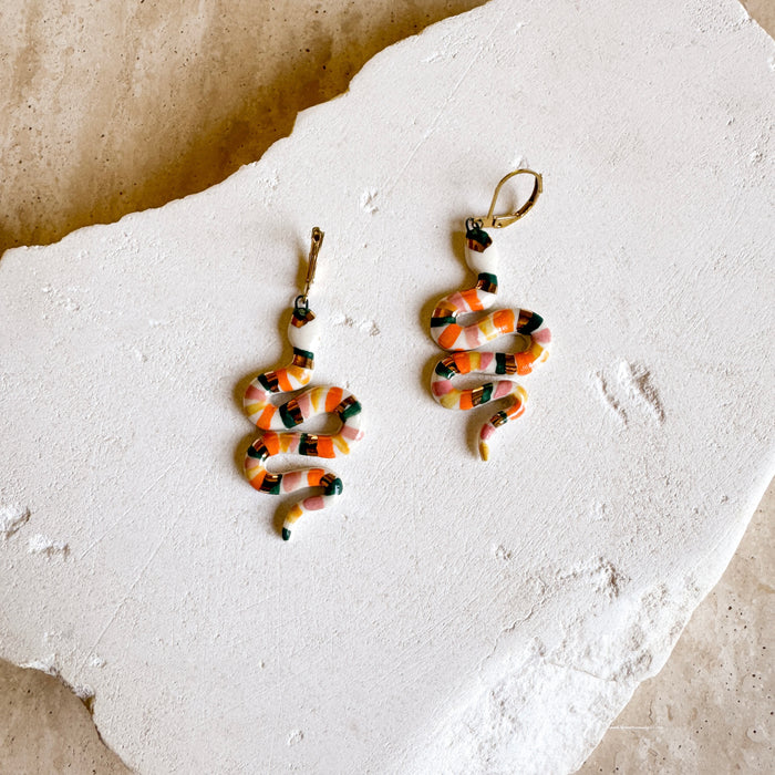 Ceramic Serpent Earrings
