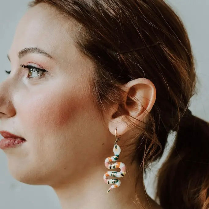 Ceramic Serpent Earrings