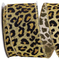 Cheetah/Jaguar Spots Wired Edge Ribbon 2.5" x 10 Yds
