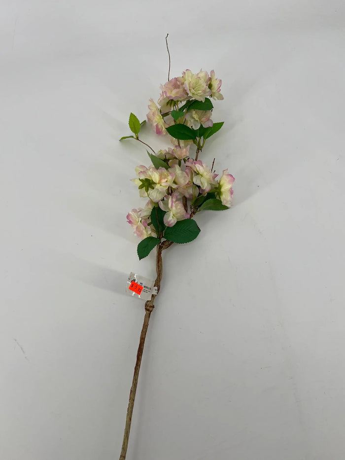 Le Fleur Cherry Blossom Spray Yellow/Pink 20" - Artificial Flowering Plants Silk