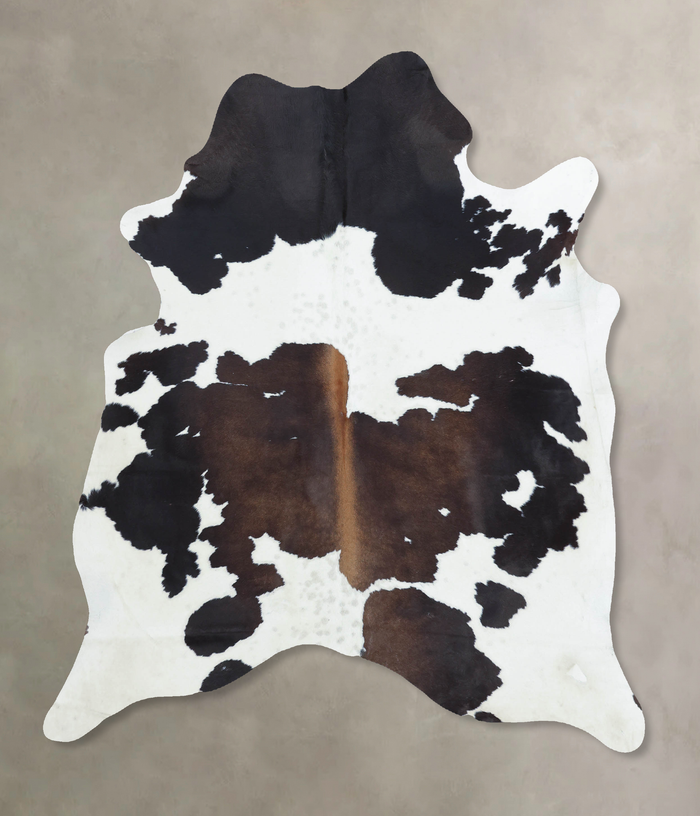 Chocolate and White Cowhide Rug #B8470