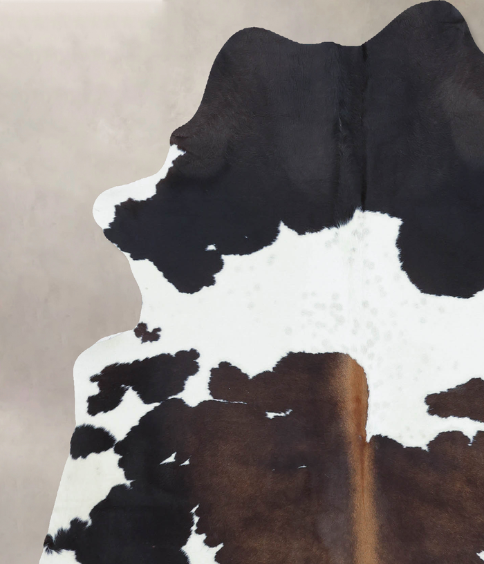 Chocolate and White Cowhide Rug #B8470