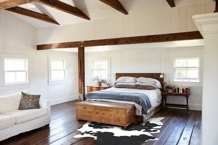 Chocolate and White Cowhide Rug #B8470