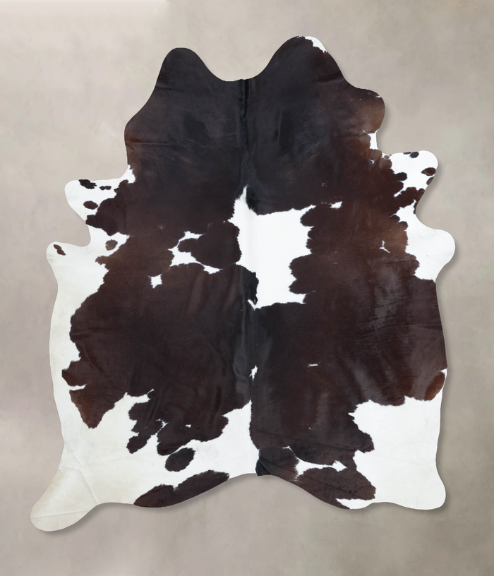 Chocolate and White Cowhide Rug #B8365