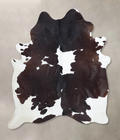 Chocolate and White Cowhide Rug #B8365