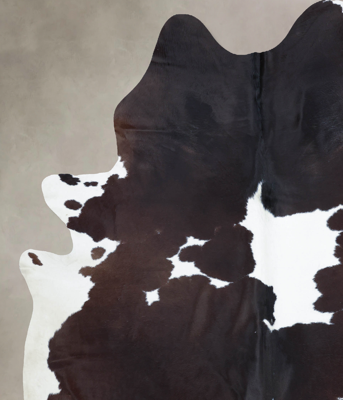 Chocolate and White Cowhide Rug #B8365