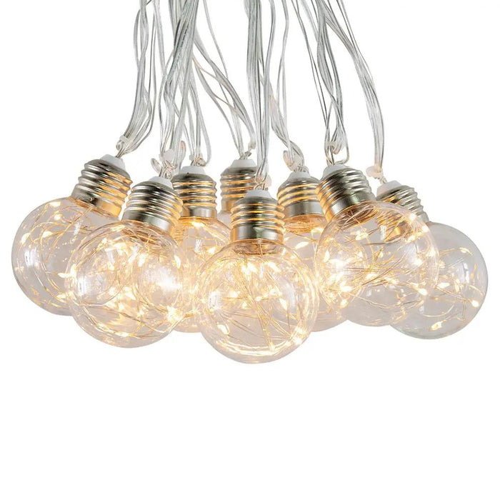 A&B Clear LED String Lights With Balls 9" x 9" X 2.5" - Light Ropes & Strings Lamps/Lights
