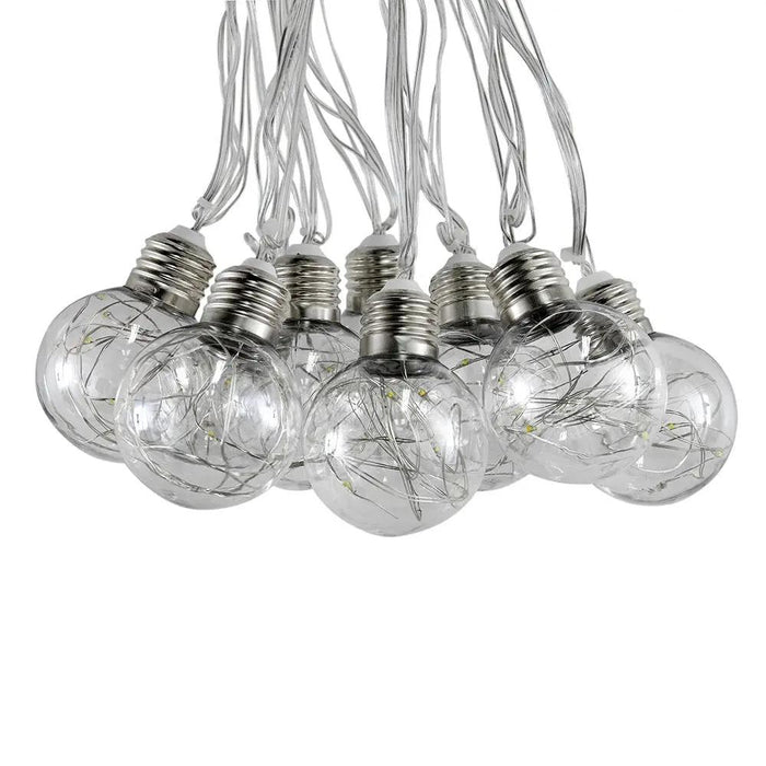 A&B Clear LED String Lights With Balls 9" x 9" X 2.5" - Light Ropes & Strings Lamps/Lights