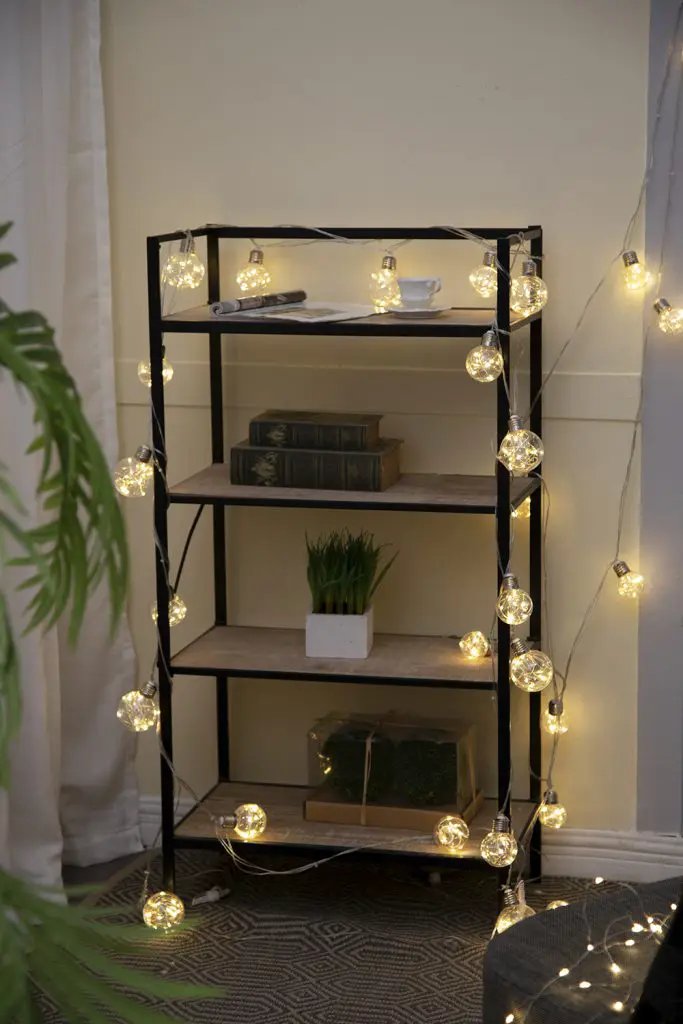 A&B Clear LED String Lights With Balls 9" x 9" X 2.5" - Light Ropes & Strings Lamps/Lights