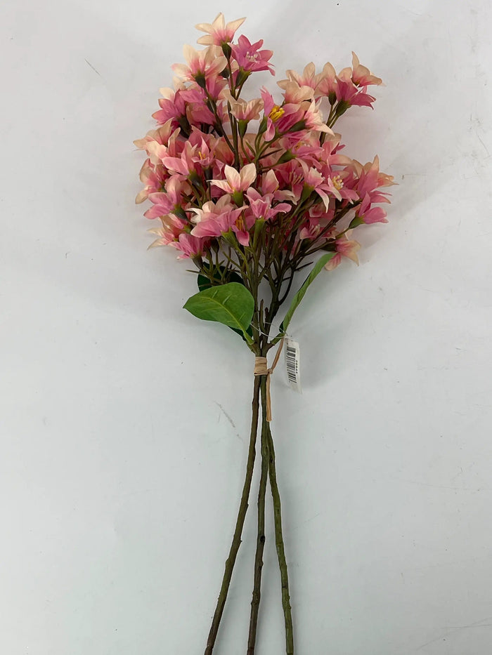Le Fleur Cluster Mini Flower Bundle (x3) Purple 18" - Uncategorized Silk