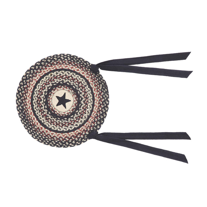Colonial Star Braided Chair Pad 15" - Primitive Star Quilt Shop