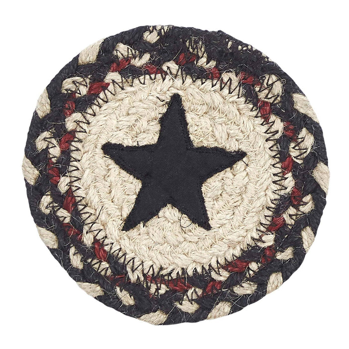 Colonial Star Braided Coaster - Set of 6 - Primitive Star Quilt Shop