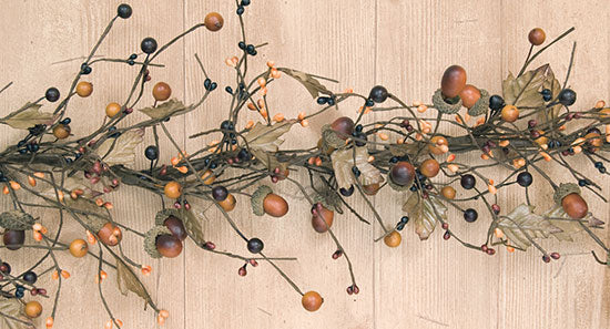 Country Mix Acorn Garland 4' - Primitive Star Quilt Shop