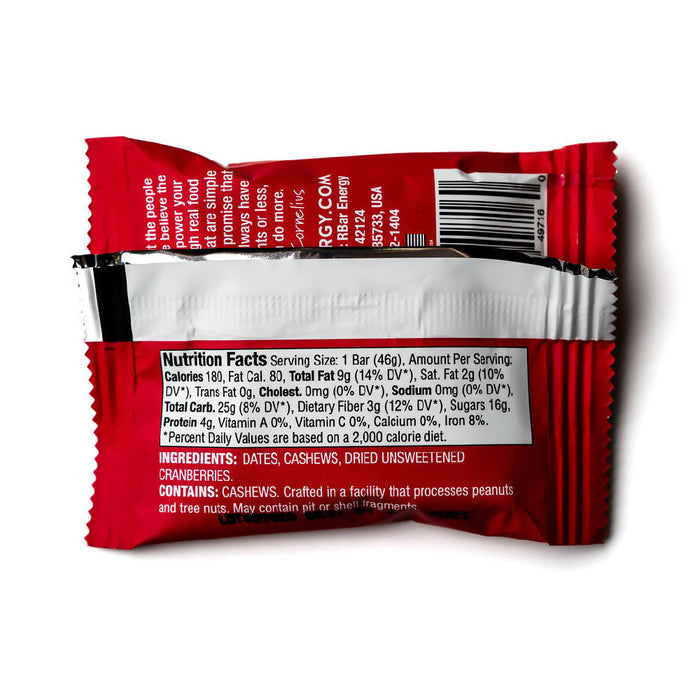 Cranberry Cashew Energy Bar - 10 Pack