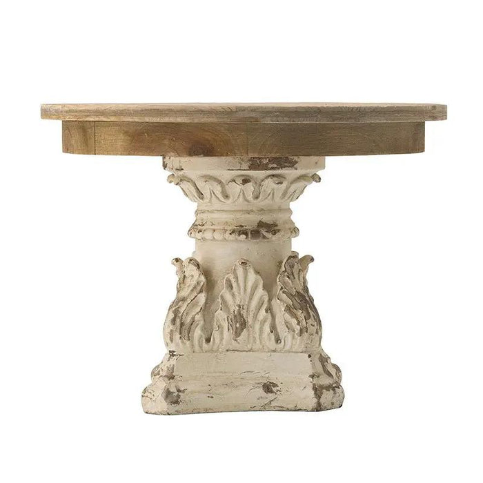 A&B Cream-Brown Wooden Table Top Riser 10.5" x 7.5" - Decorative Trays Merchandise