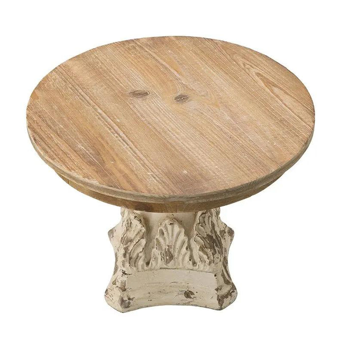 A&B Cream-Brown Wooden Table Top Riser 10.5" x 7.5" - Decorative Trays Merchandise