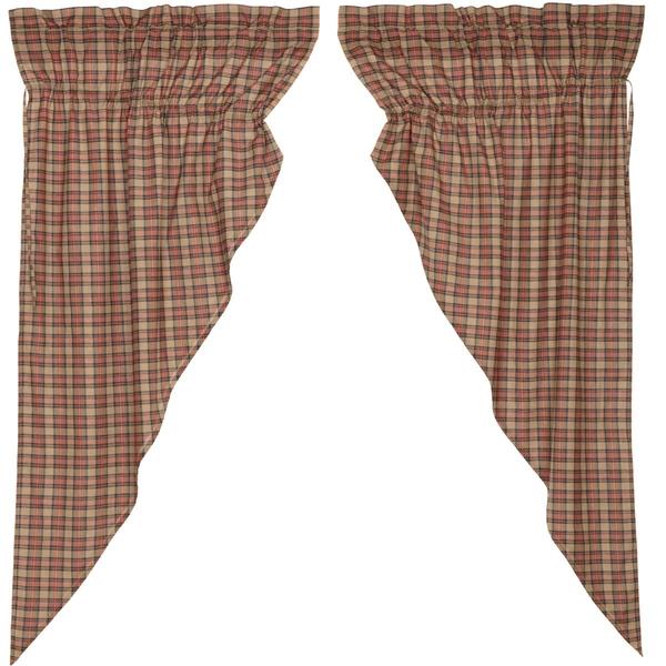 Crosswoods Lined Prairie Curtains 63" - Primitive Star Quilt Shop