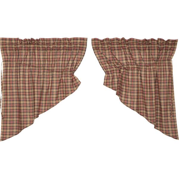 Crosswoods Lined Prairie Swag Curtains - Primitive Star Quilt Shop