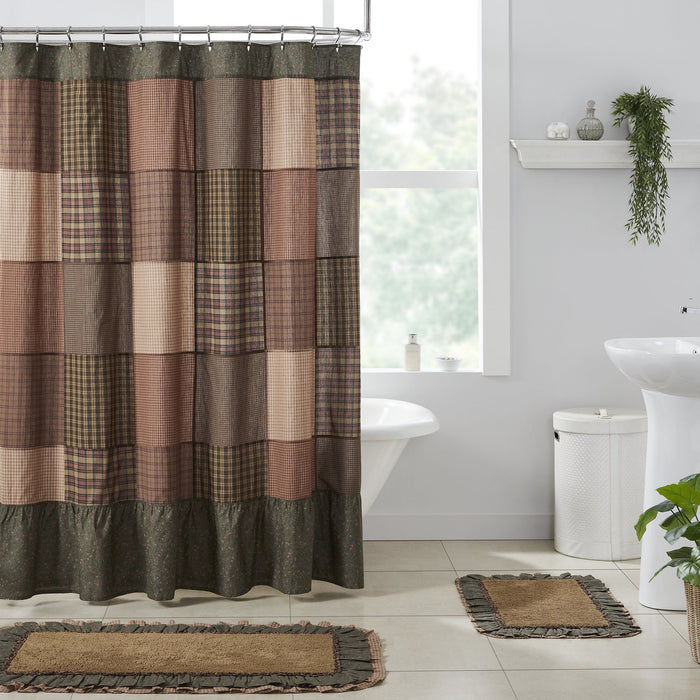 Crosswoods Lined Shower Curtain - Primitive Star Quilt Shop