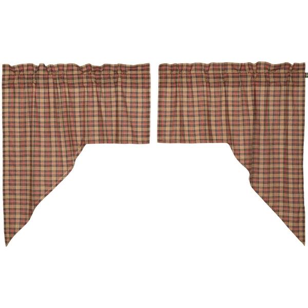 Crosswoods Lined Swag Curtains - Primitive Star Quilt Shop