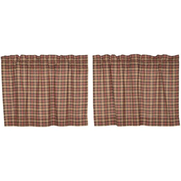 Crosswoods Lined Tier Curtains 24" - Primitive Star Quilt Shop