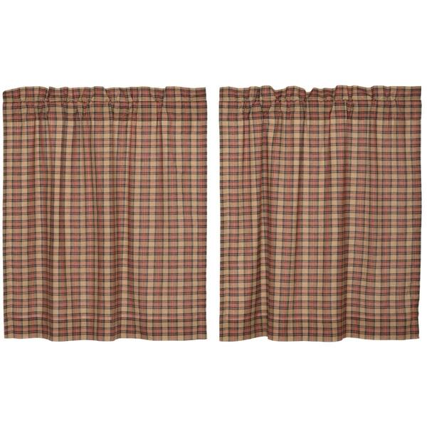 Crosswoods Lined Tier Curtains 36" - Primitive Star Quilt Shop
