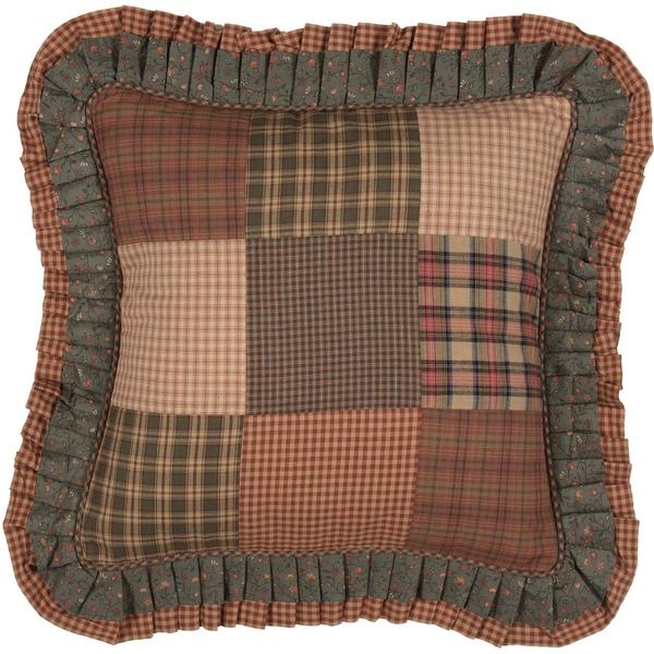 Crosswoods Patchwork Pillow 18" Filled - Primitive Star Quilt Shop