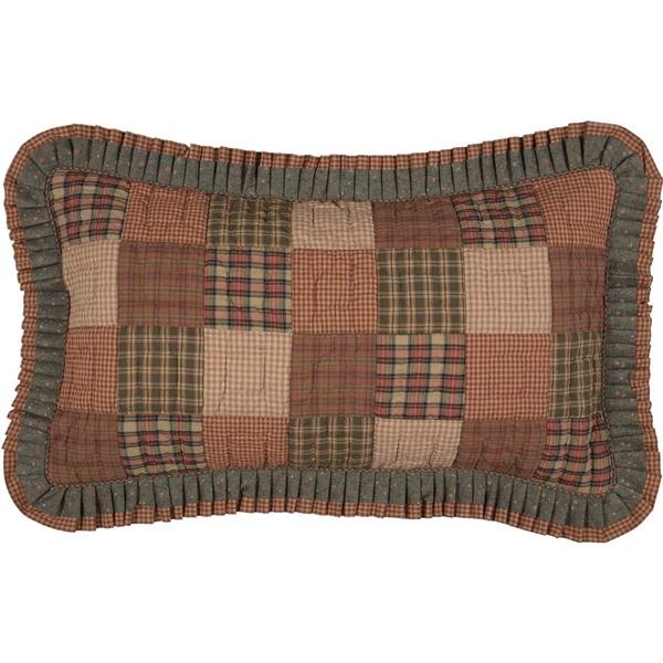 Crosswoods Quilted King Sham 21x37" - Primitive Star Quilt Shop