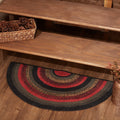 Cumberland Half Circle Braided Rug 16.5x33" - Primitive Star Quilt Shop