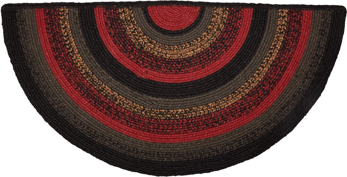 Cumberland Half Circle Braided Rug 16.5x33" - Primitive Star Quilt Shop