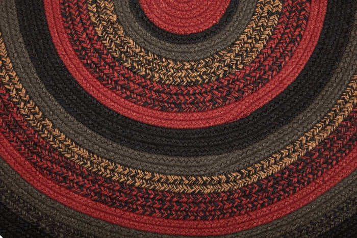 Cumberland Half Circle Braided Rug 16.5x33" - Primitive Star Quilt Shop
