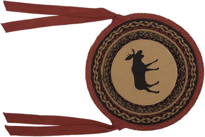 Cumberland Moose Braided Chair Pad 15" - Set of 6 - Primitive Star Quilt Shop